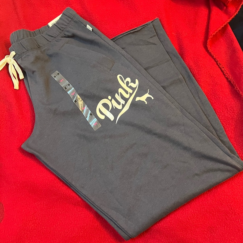 PINK Victoria's Secret Gray Boyfriend Sweatpants